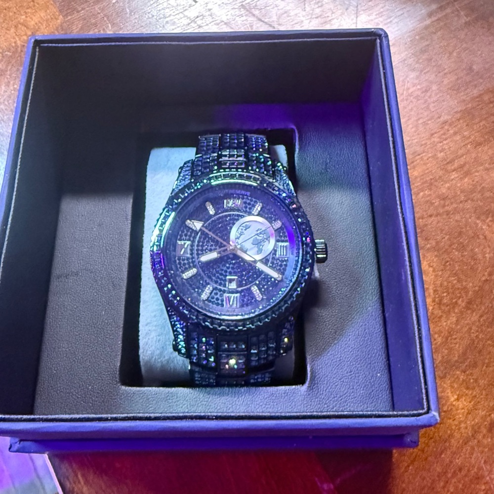 Sparkling Black and Silver Watch